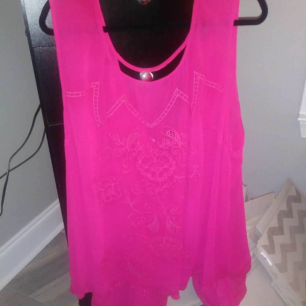 Torrid pink floral pattern open back